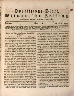 Oppositions-Blatt oder Weimarische Zeitung Freitag 12. Mai 1820