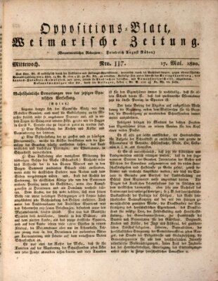 Oppositions-Blatt oder Weimarische Zeitung Mittwoch 17. Mai 1820