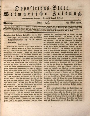 Oppositions-Blatt oder Weimarische Zeitung Montag 29. Mai 1820