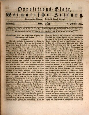 Oppositions-Blatt oder Weimarische Zeitung Montag 10. Juli 1820