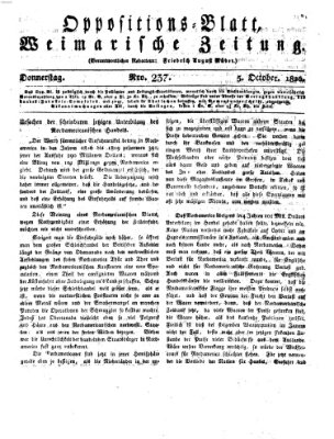 Oppositions-Blatt oder Weimarische Zeitung Donnerstag 5. Oktober 1820