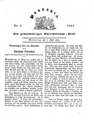 Passavia (Donau-Zeitung) Sonntag 7. Juni 1829