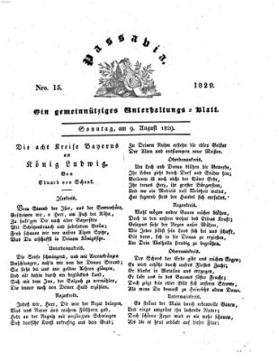 Passavia (Donau-Zeitung) Sonntag 9. August 1829