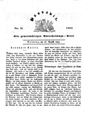 Passavia (Donau-Zeitung) Sonntag 16. August 1829