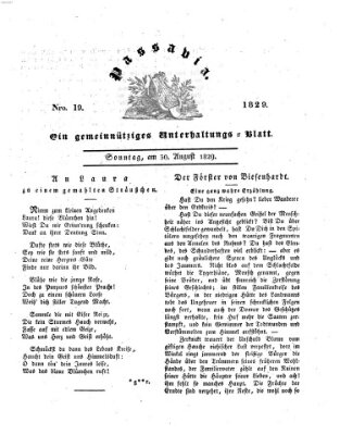Passavia (Donau-Zeitung) Sonntag 30. August 1829