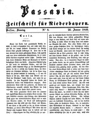 Passavia (Donau-Zeitung) Sonntag 26. Januar 1840