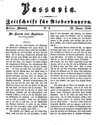 Passavia (Donau-Zeitung) Mittwoch 29. Januar 1840