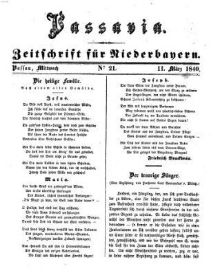 Passavia (Donau-Zeitung) Mittwoch 11. März 1840