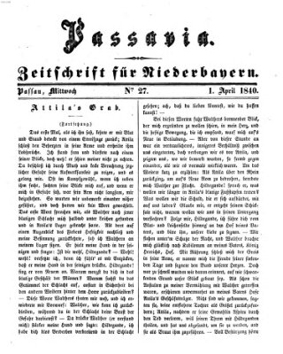 Passavia (Donau-Zeitung) Mittwoch 1. April 1840