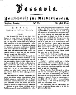 Passavia (Donau-Zeitung) Sonntag 10. Mai 1840