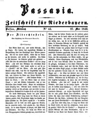 Passavia (Donau-Zeitung) Mittwoch 27. Mai 1840