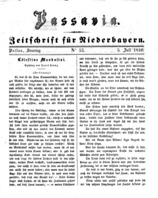 Passavia (Donau-Zeitung) Sonntag 5. Juli 1840