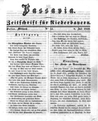 Passavia (Donau-Zeitung) Mittwoch 8. Juli 1840