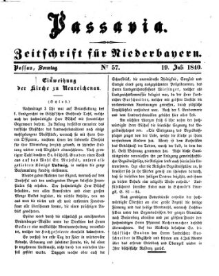 Passavia (Donau-Zeitung) Sonntag 19. Juli 1840