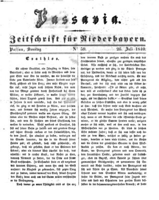 Passavia (Donau-Zeitung) Sonntag 26. Juli 1840