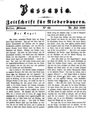 Passavia (Donau-Zeitung) Mittwoch 29. Juli 1840