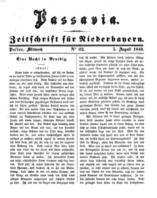 Passavia (Donau-Zeitung) Mittwoch 5. August 1840