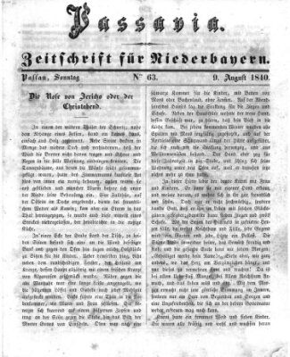 Passavia (Donau-Zeitung) Sonntag 9. August 1840