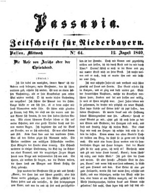 Passavia (Donau-Zeitung) Mittwoch 12. August 1840