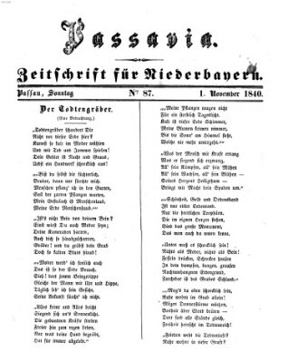 Passavia (Donau-Zeitung) Sonntag 1. November 1840