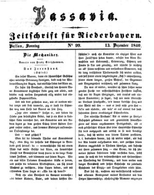 Passavia (Donau-Zeitung) Sonntag 13. Dezember 1840