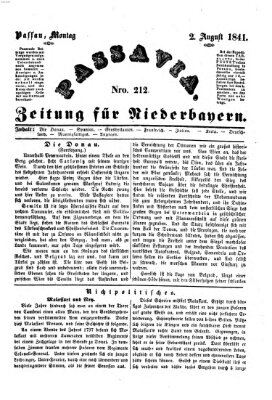 Passavia (Donau-Zeitung) Montag 2. August 1841