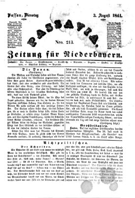 Passavia (Donau-Zeitung) Dienstag 3. August 1841