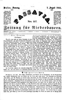 Passavia (Donau-Zeitung) Samstag 7. August 1841