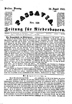 Passavia (Donau-Zeitung) Dienstag 10. August 1841