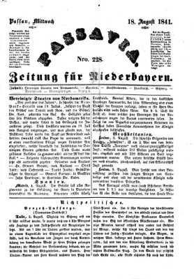 Passavia (Donau-Zeitung) Mittwoch 18. August 1841