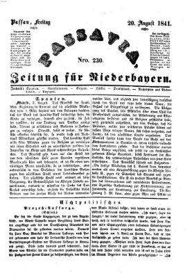 Passavia (Donau-Zeitung) Freitag 20. August 1841