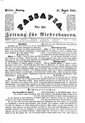 Passavia (Donau-Zeitung) Samstag 21. August 1841