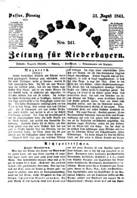 Passavia (Donau-Zeitung) Dienstag 31. August 1841