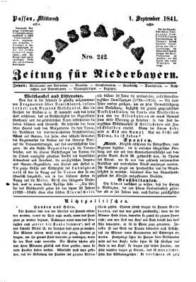 Passavia (Donau-Zeitung) Mittwoch 1. September 1841