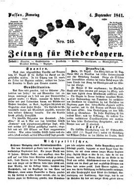 Passavia (Donau-Zeitung) Samstag 4. September 1841