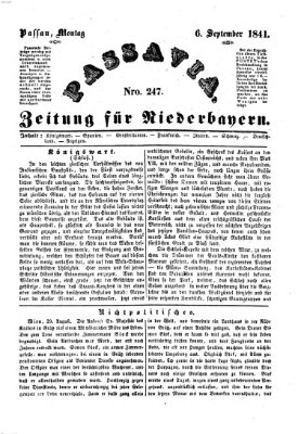 Passavia (Donau-Zeitung) Montag 6. September 1841