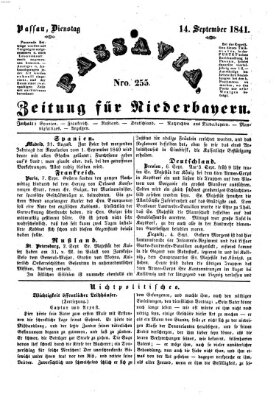 Passavia (Donau-Zeitung) Dienstag 14. September 1841