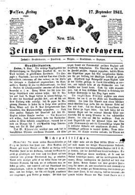 Passavia (Donau-Zeitung) Freitag 17. September 1841