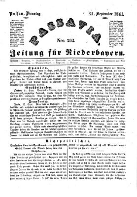 Passavia (Donau-Zeitung) Dienstag 21. September 1841