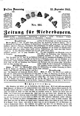 Passavia (Donau-Zeitung) Donnerstag 23. September 1841