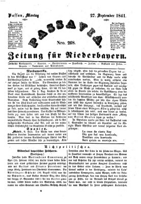 Passavia (Donau-Zeitung) Montag 27. September 1841