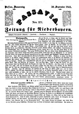 Passavia (Donau-Zeitung) Donnerstag 30. September 1841