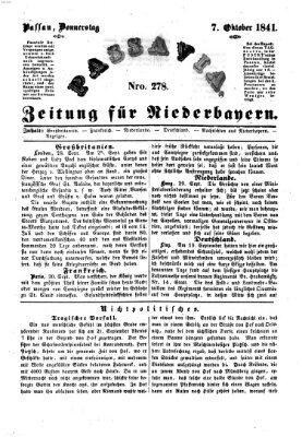 Passavia (Donau-Zeitung) Donnerstag 7. Oktober 1841