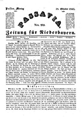 Passavia (Donau-Zeitung) Montag 18. Oktober 1841