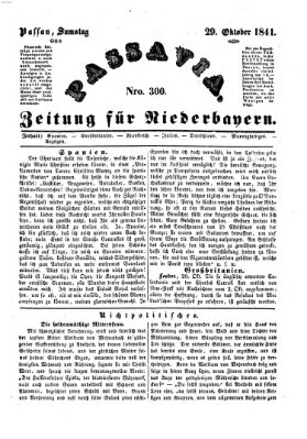 Passavia (Donau-Zeitung) Freitag 29. Oktober 1841