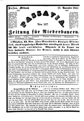 Passavia (Donau-Zeitung) Mittwoch 17. November 1841