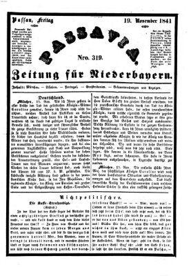 Passavia (Donau-Zeitung) Freitag 19. November 1841