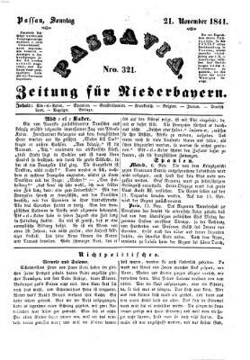 Passavia (Donau-Zeitung) Sonntag 21. November 1841