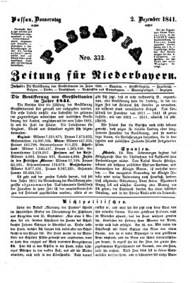 Passavia (Donau-Zeitung) Donnerstag 2. Dezember 1841