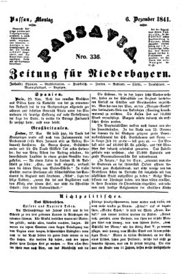 Passavia (Donau-Zeitung) Montag 6. Dezember 1841